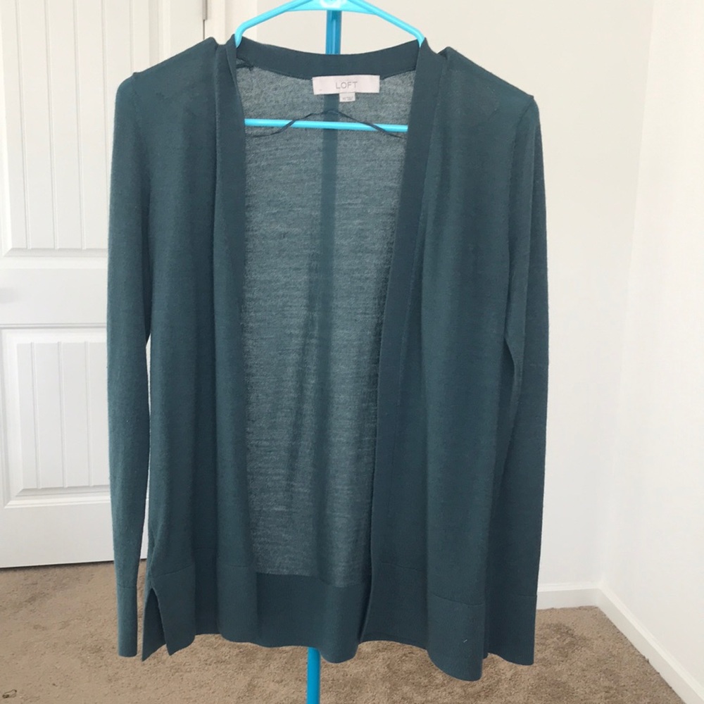 The Loft deep teal cardigan